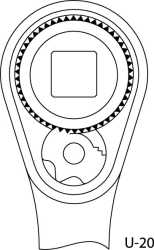 2093 U-20 Přepínatelná ráčna 1/4"