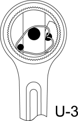 2093 U-3 otočná ráčna 1/4"