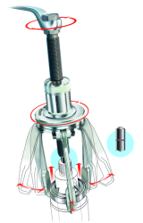 1,09 Stahovák TWIST + PULL 3ramenný, s otočným zámkem