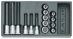 1500 ES-IN 19 LKM sada šroubovacích bitů 1/2" v 1/3 modulu ES