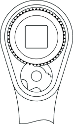 2093 U-20 Přepínatelná ráčna 1/4"